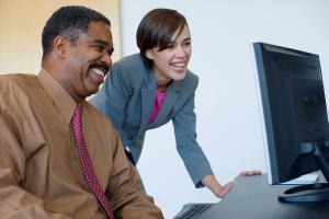 People at computer